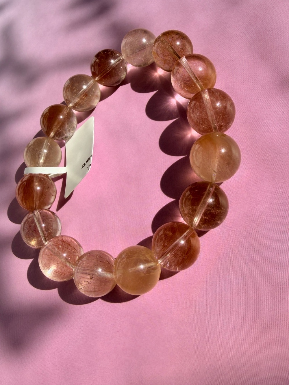 Quartz Beaded Stretch Bracelet -